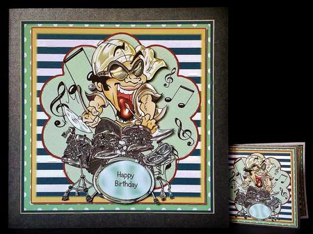 The Drummer Card Front Kit by Deborah Sweet
