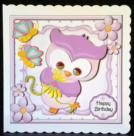 Gorgeous Lilac Owl 8x8 Mini Kit by Deborah Sweet
