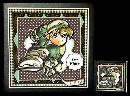 Ice Hockey Card Front Kit by Deborah Sweet