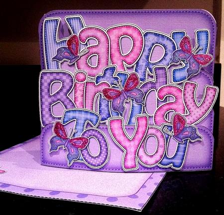 3D Birthday Butterflies Pop Out Word Card Kit by Deborah Sweet