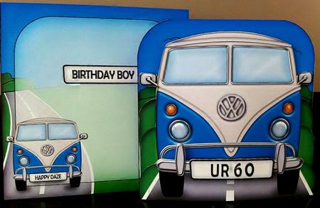 3D Camper Van Pop Out Card Kit by Deborah Sweet