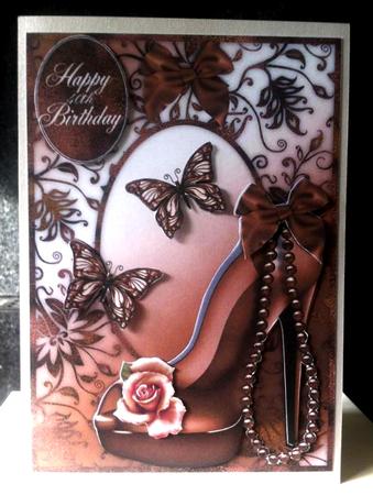 The Mocha Shoes Card Front by Deborah Sweet