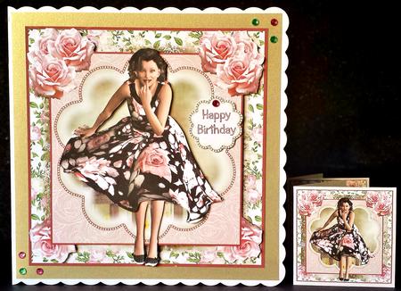 The Rose Dress Card Front Kit by Deborah Sweet