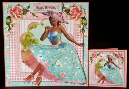 The Beautiful Vintage Dress Card Front Kit by Deborah Sweet