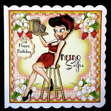 Retro Selfie Card Topper by Deborah Sweet