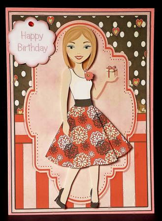 Lady Brings a Surprise Gift Decoupage by Deborah Sweet