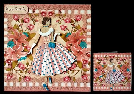Back to the 50's Polka Dot Mini Card Kit by Deborah Sweet
