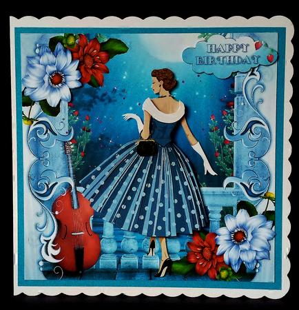 1950's Lady Polka Dots Moonlight and Music Mini Kit by Deborah Sweet