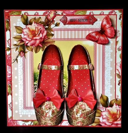 The Vintage Pink Rose Shoes Topper by Deborah Sweet