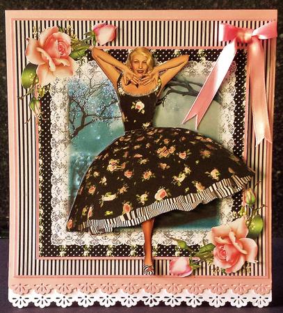 The Beautiful Black Dress Card Front Kit by Deborah Sweet