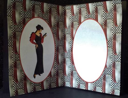 Black and Red Elegance Art Deco Insert 1 by Deborah Sweet