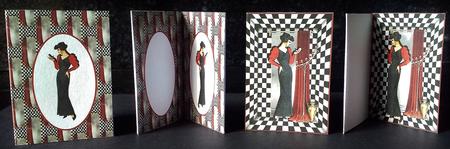 Black and Red Elegance Art Deco Gift Tag Sheet by Deborah Sweet