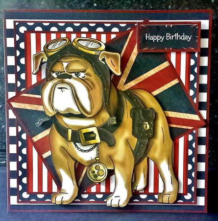 The Bulldog Card Front Kit by Deborah Sweet