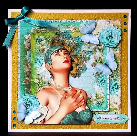 Blue Deco Card Front Kit by Deborah Sweet