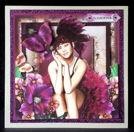 Purple Deco Card Front Kit by Deborah Sweet