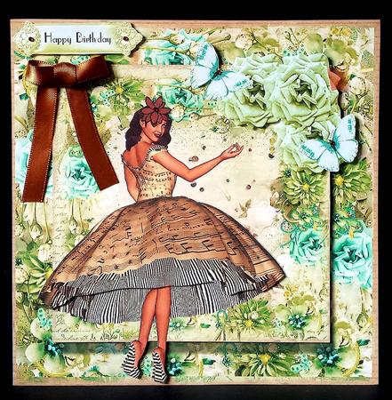 The Music Dress Card Front Kit by Deborah Sweet
