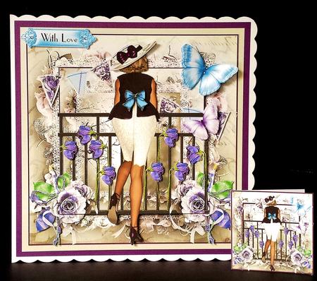 Leaning on the Fence Card Front Kit by Deborah Sweet