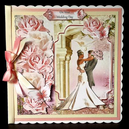 Wedding Day the Pink Bouquet Card Font Kit by Deborah Sweet