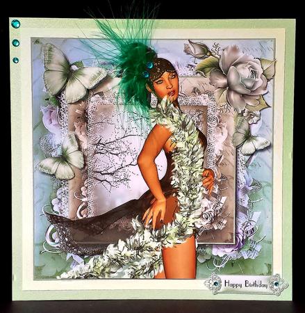 Ice Blue Deco Card Front Kit by Deborah Sweet