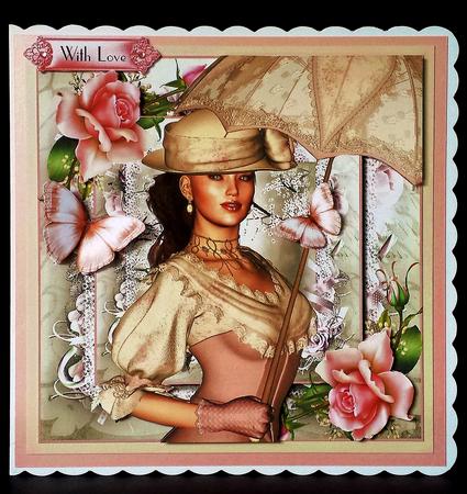 A Very Downton Lady Card Front Kit by Deborah Sweet