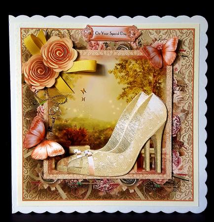 The White Silk Shoes Card Front Kit by Deborah Sweet