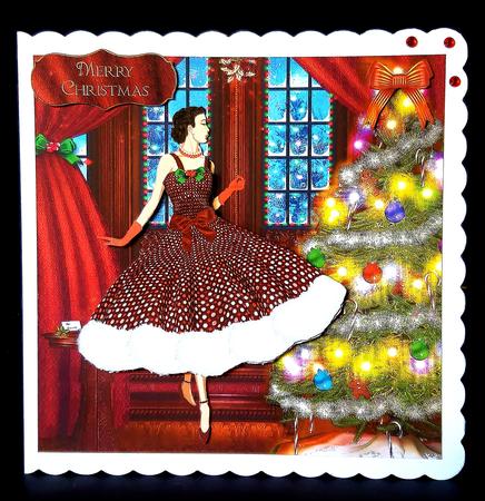 1950's Christmas Lady in Red Mini Kit by Deborah Sweet