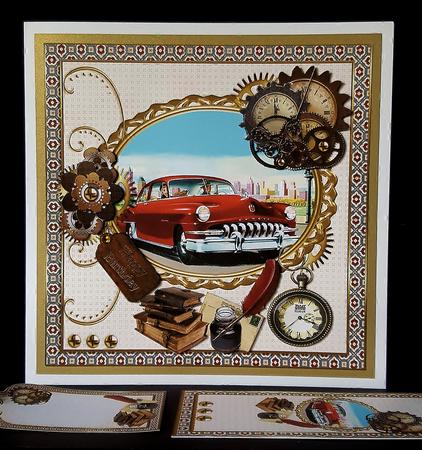 8x8 1950's Vintage Car for the Men Mini Kit by Deborah Sweet