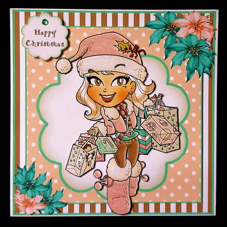 Christmas Shopping! Card Front Kit by Deborah Sweet