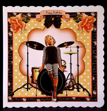The Drums Card Front Kit by Deborah Sweet