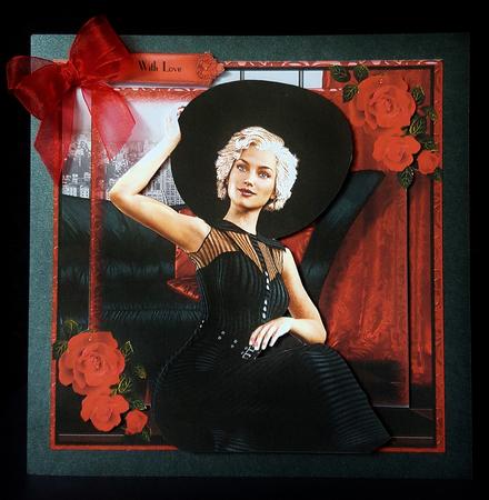 The Beauty in the Black Hat Card Front Kit by Deborah Sweet