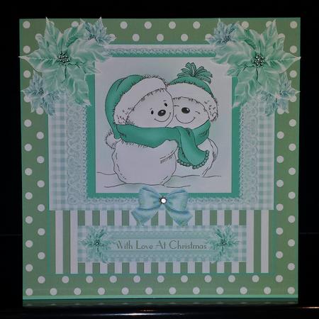 Snowman Snuggles Card Front Kit by Deborah Sweet