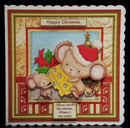 Never Mind the Cheese Wheres the Wine Christmas Mini Kit by Deborah Sweet