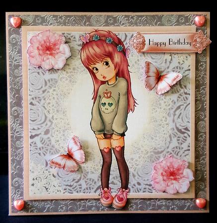 The Little Lady 6x6 Card Topper by Deborah Sweet