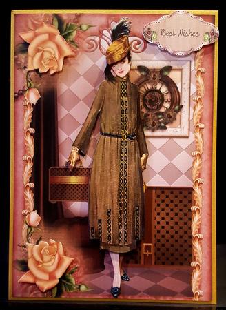 Last Train Art Deco Lady by Deborah Sweet