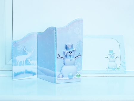 Snowy Morning 2 - Tri Fold Card by Deborah Turner