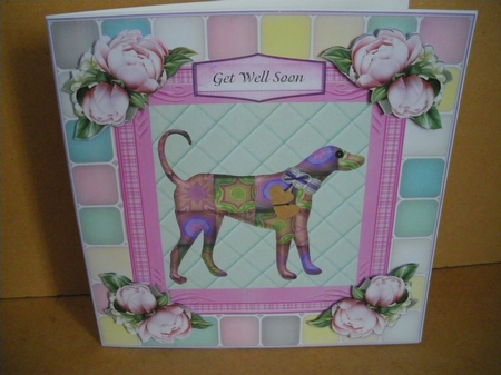 Patch Work 8 x 8 Dog by Deborah Turner