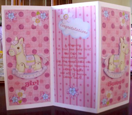Sweet Baby Girl Tri Fold with Verse by Deborah Beatty
