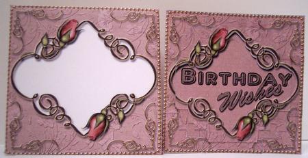 Dusky Pink Bud Mini Card Envelope Block Stacker Aio by Deborah Braun