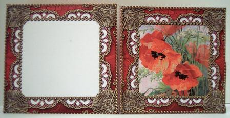 Poppies Mini Card Envelope Scallop Bottom Stacker Aio by Deborah Braun