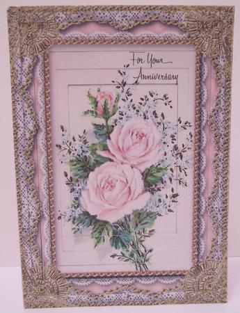 Anniversary Rose Lace Tunnel Card Topper A4 Kit by Deborah Braun