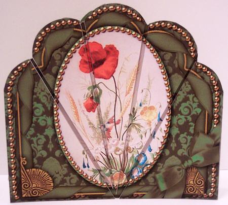 Vintage Wildflowers Ornate Scallop Deco Stacker by Deborah Braun