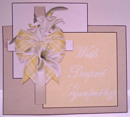 With Deepest Sympathy Over the Edge Card with Decoupage by Deborah Braun