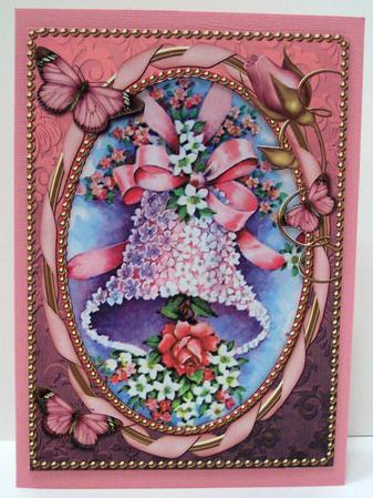 Two Tone Wedding Bells 7x5inch Picture Card Front and Frame by Deborah Braun
