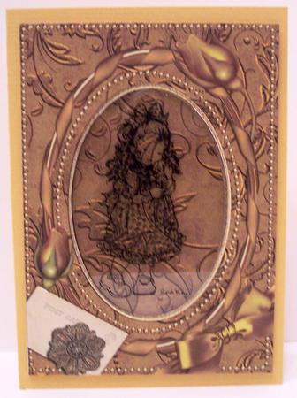 Gold Vines Rosebud Plain 7x5in Picture and Shaker Frame by Deborah Braun