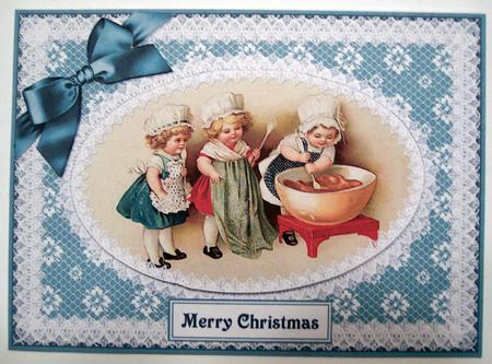 Three Little Bakers - Decoupage Card by Deborah Braun