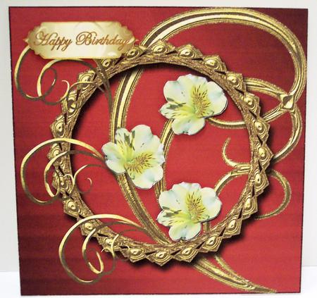 Floral Composition Topper / Card Front 9 by Deborah Braun