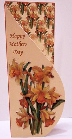 Daffodils Teardrop Card - Mothers Day by Deborah Braun