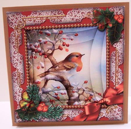 Robin 1 Holly Square Spiral Rounded Edge Stacker by Deborah Braun
