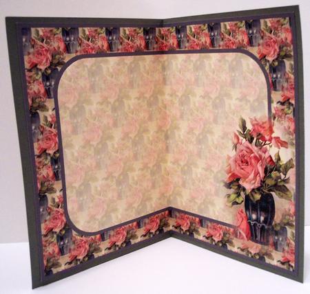 Pink Roses in Vase Insert by Deborah Braun