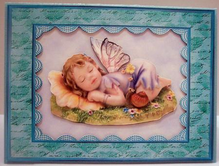 Baby Fairy Quick Card with Extra Layer by Deborah Braun